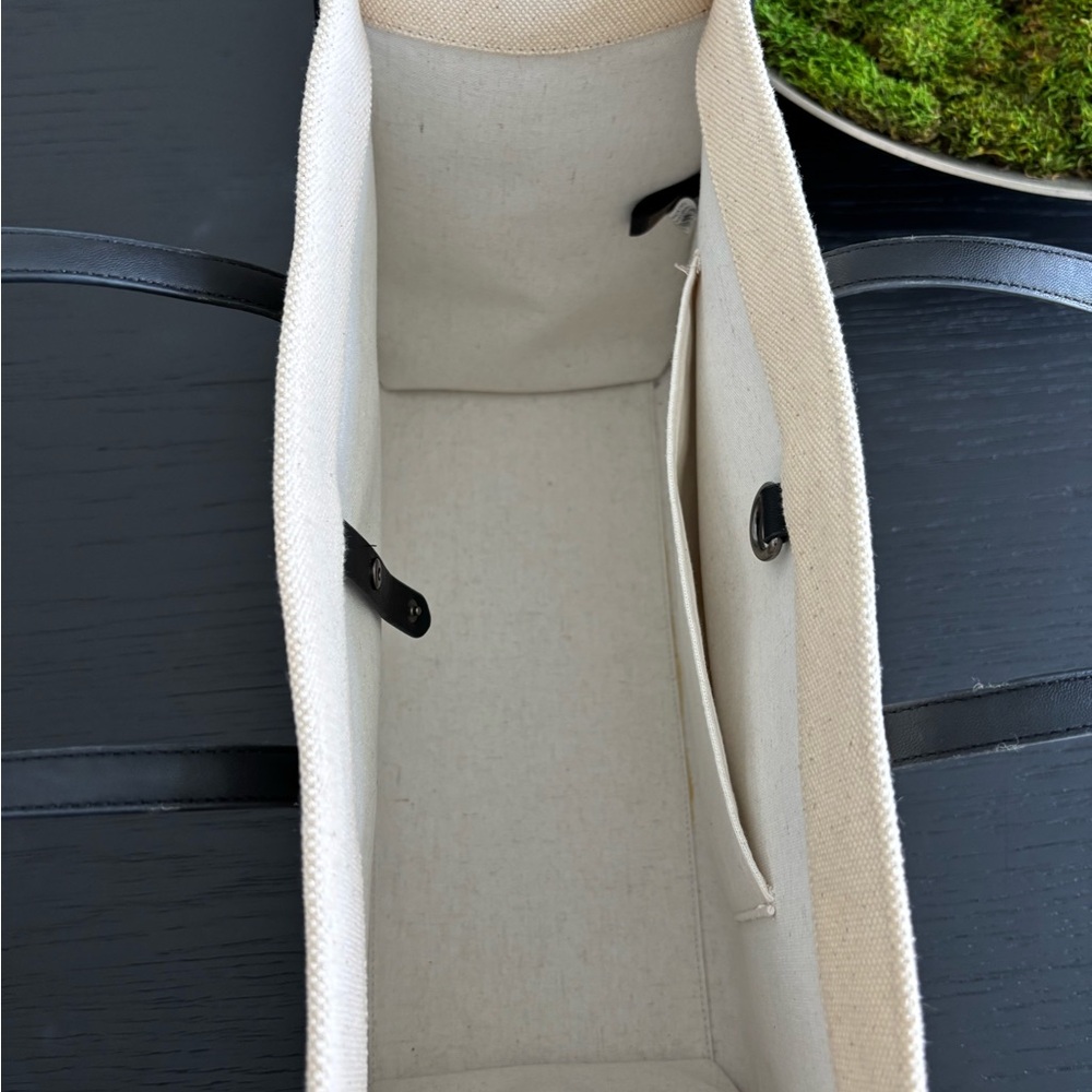 Vince Camuto Cream and Black Color-Block Tote - Picture 5 of 5